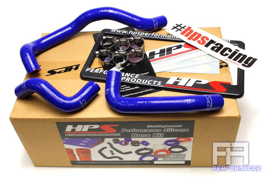 HPS Reinforced Silicone Heater Hose Kit For 95-98 240sx S14 2.4L 2.4 KA24de Blue