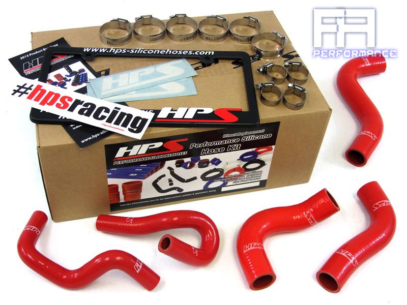 HPS Silicone Radiator Hose + Heater Hose For Mazda 90-93 MX5 MX-5 Miata 1.6L Red