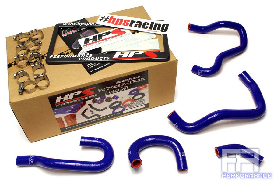 HPS Reinforced Silicone Heater Hose Kit For 06-09 S2000 AP2 LHD *By Wire* Blue