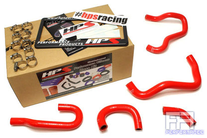HPS Reinforced Silicone Heater Hose Kit For 06-09 S2000 AP2 LHD *By Wire* Red