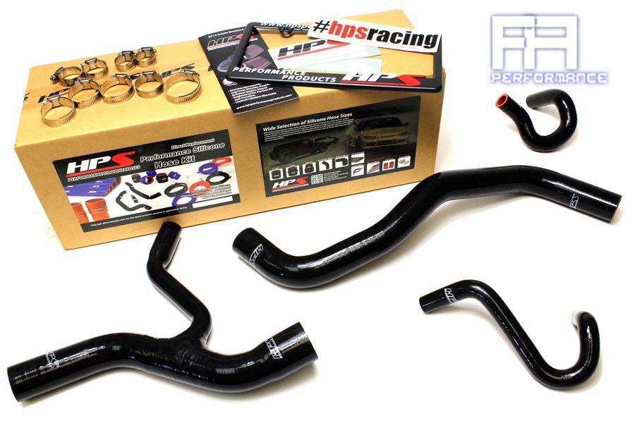 HPS Silicone Radiator Hose + Heater Hose For 96-01 Mustang GT 4.6L 4.6 V8 Black