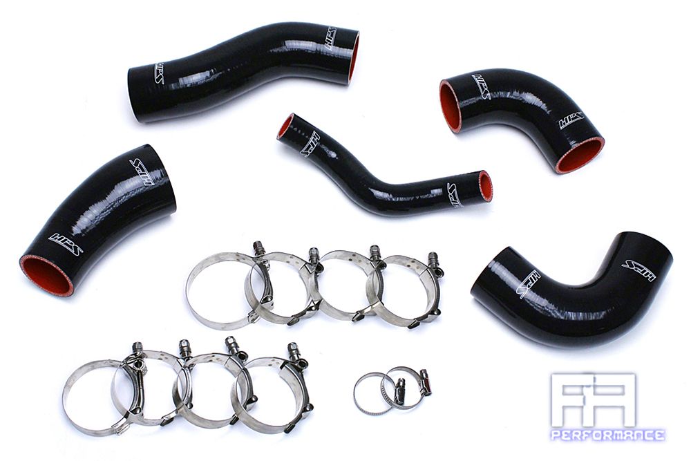 HPS Silicone Intercooler Hose Kit For 11-15 Optima 11-14 Sonata 2.0L Turbo Black
