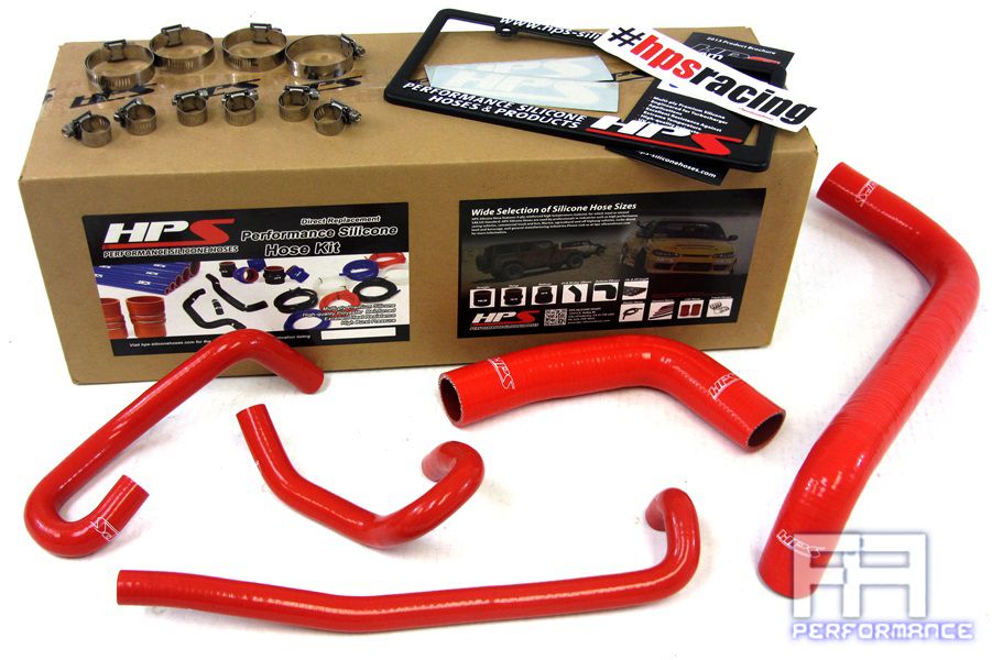 HPS Silicone Radiator + Heater Hose For 99-03 Tundra 01-03 Sequoia 4.7L LHD Red