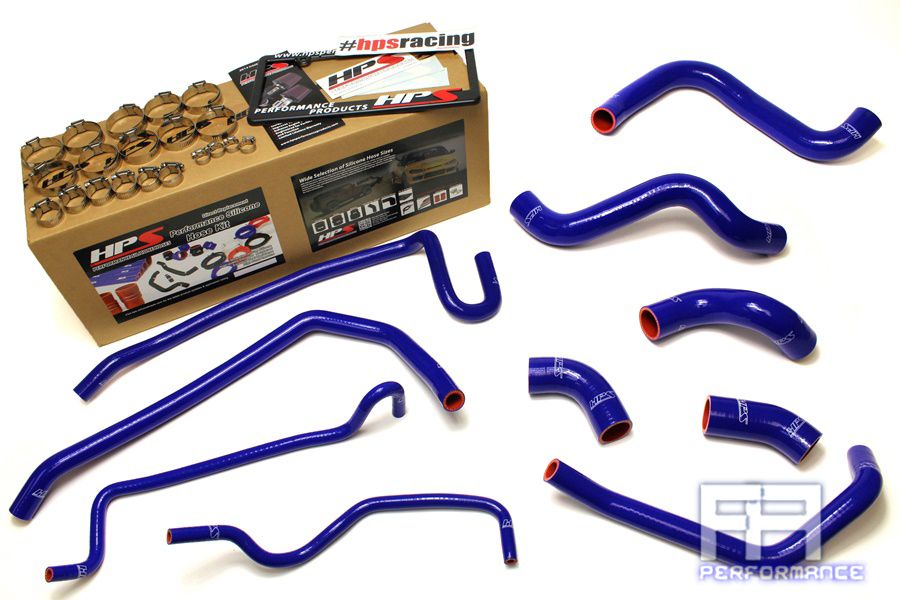 HPS Silicone Radiator + Heater Hose Kit For 11-14 Mustang GT 5.0L Boss 302 Blue