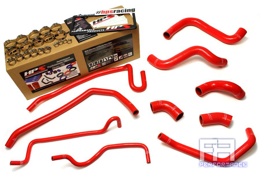 HPS Silicone Radiator + Heater Hose Kit For 11-14 Mustang GT 5.0L Boss 302 Red