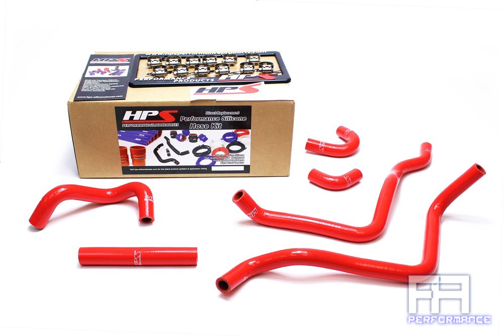 HPS Silicone Heater Coolant Hose Kit For Toyota 00-05 MRS MR2 Spyder 1.8L Red