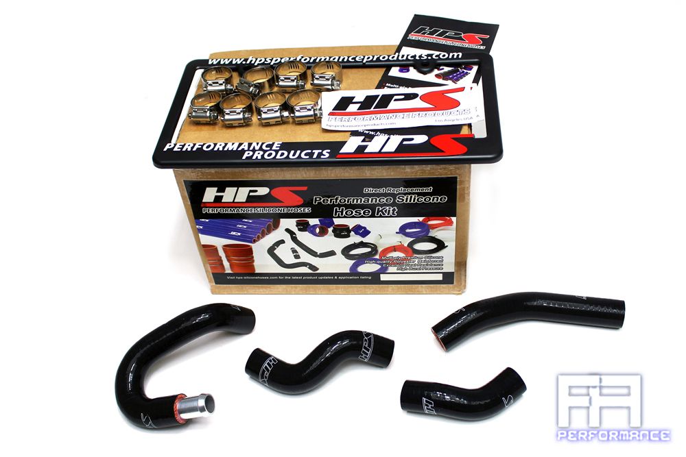 HPS Silicone Heater Coolant Hose Kit For 07-08 350Z Z33 3.5L V6 VQ35HR Black