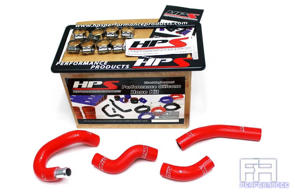 HPS Silicone Heater Coolant Hose Kit For 07-08 350Z Z33 3.5 3.5L V6 VQ35HR Red