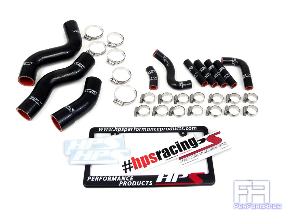 HPS Silicone Radiator+Pesky Heater Hose For 96-97 LX450 92-98 Land Cruiser Black