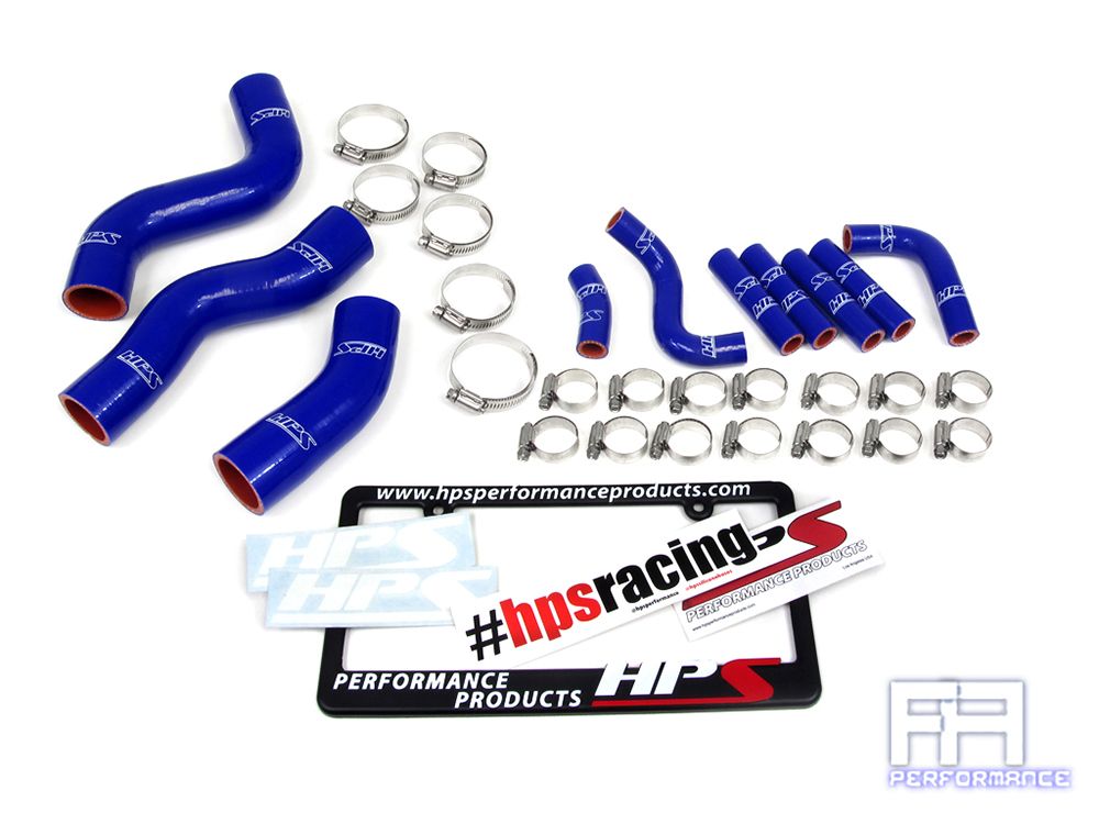 HPS Silicone Radiator+Pesky Heater Hose For 96-97 LX450 92-98 Land Cruiser Blue