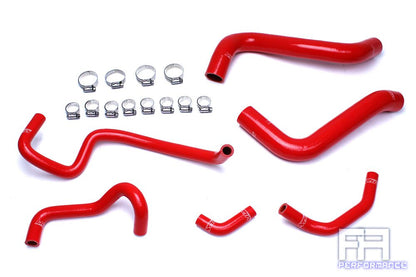 HPS Silicone Radiator + Heater Hose Kit For 03-09 4Runner GX470 4.7L V8 LHD Red