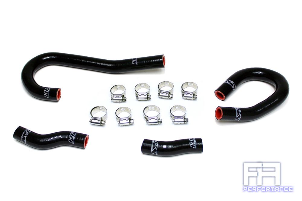 HPS Silicone Heater Hose Coolant Kit For 12-15 Grand Cherokee SRT8 6.4L - Black