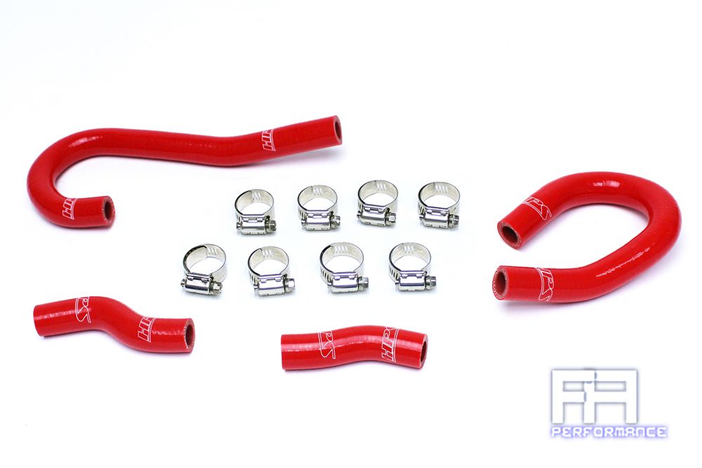 HPS Silicone Heater Hose Coolant Kit For 12-15 Grand Cherokee SRT8 6.4 6.4L Red