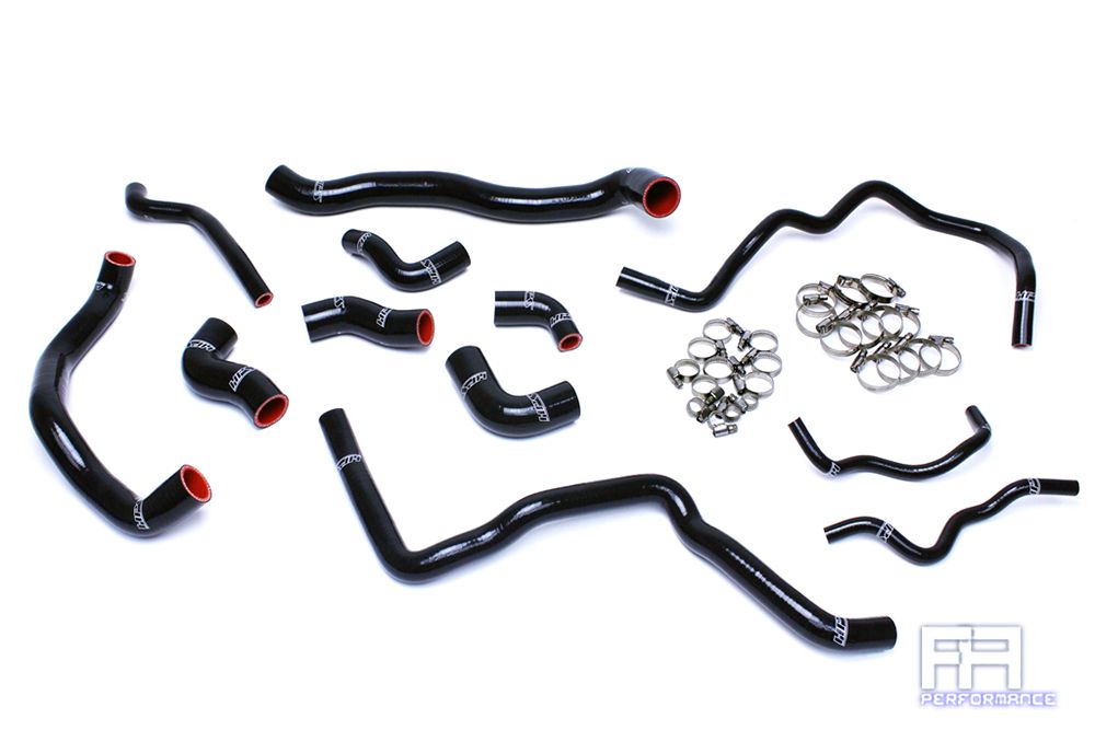 HPS Silicone Radiator +Heater Hose For 06-08 A3 GTI Jetta MK5 2.0T Turbo LHD BLK