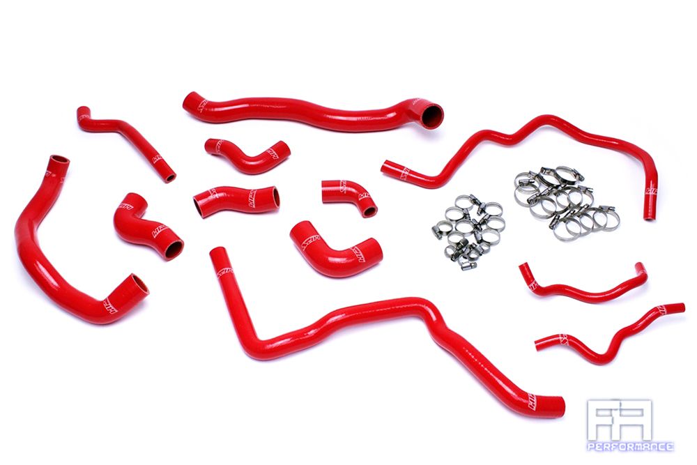 HPS Silicone Radiator +Heater Hose For 06-08 A3 GTI Jetta MK5 2.0T Turbo LHD Red