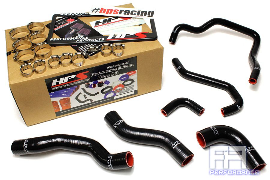 HPS Silicone Radiator+Heater Hose For Toyota 89-95 4Runner Pickup 2.4L LHD Black