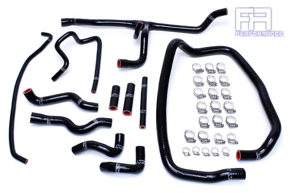 HPS Silicone Heater Coolant Hose Kit For BMW 96-99 E36 M3 3.2L *LHD Only* -Black