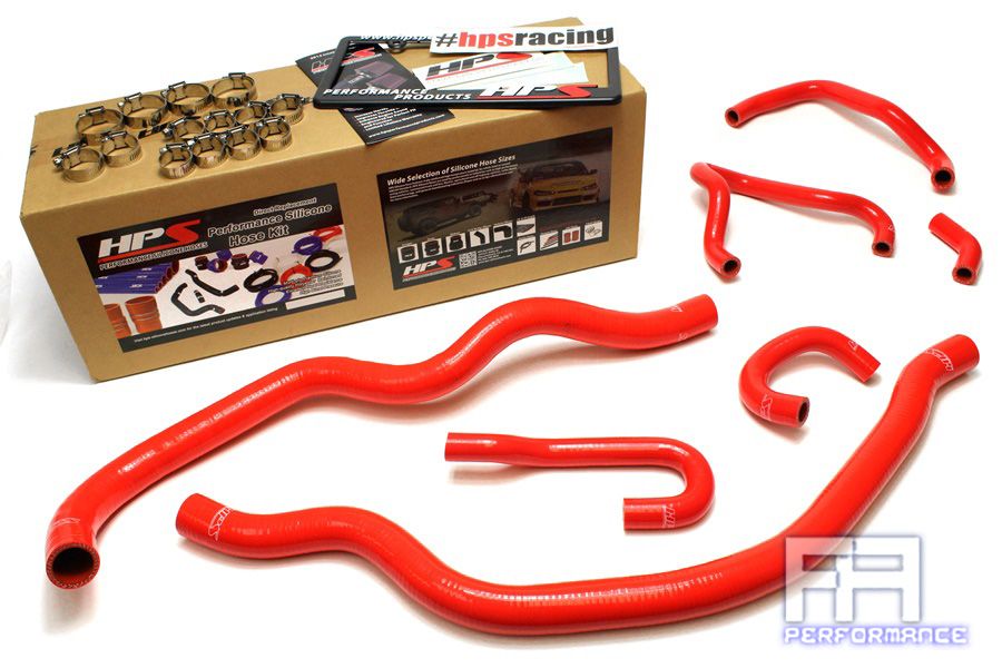 HPS Silicone Radiator+Heater Coolant Hose Kit for Honda 06-09 S2000 AP2 LHD Red