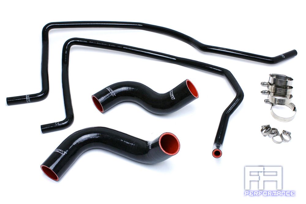 HPS Silicone Radiator + Coolant Heater Hose For 04-06 Ram 1500 SRT-10 8.3L Black