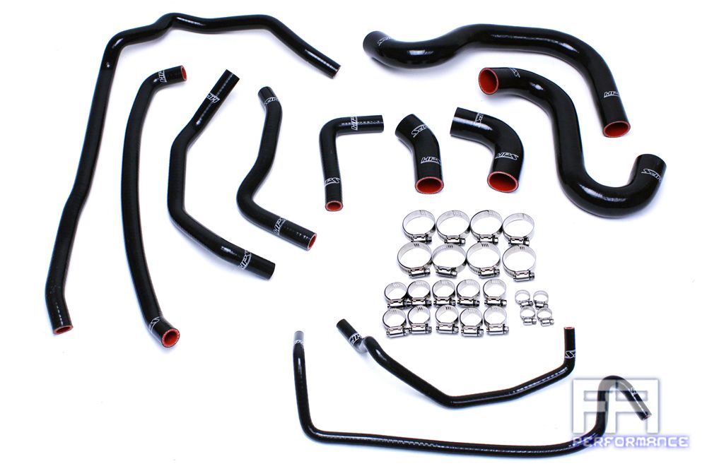 HPS Silicone Radiator + Heater Hose Kit For Ford 15-16 Mustang GT 5.0L V8 Black
