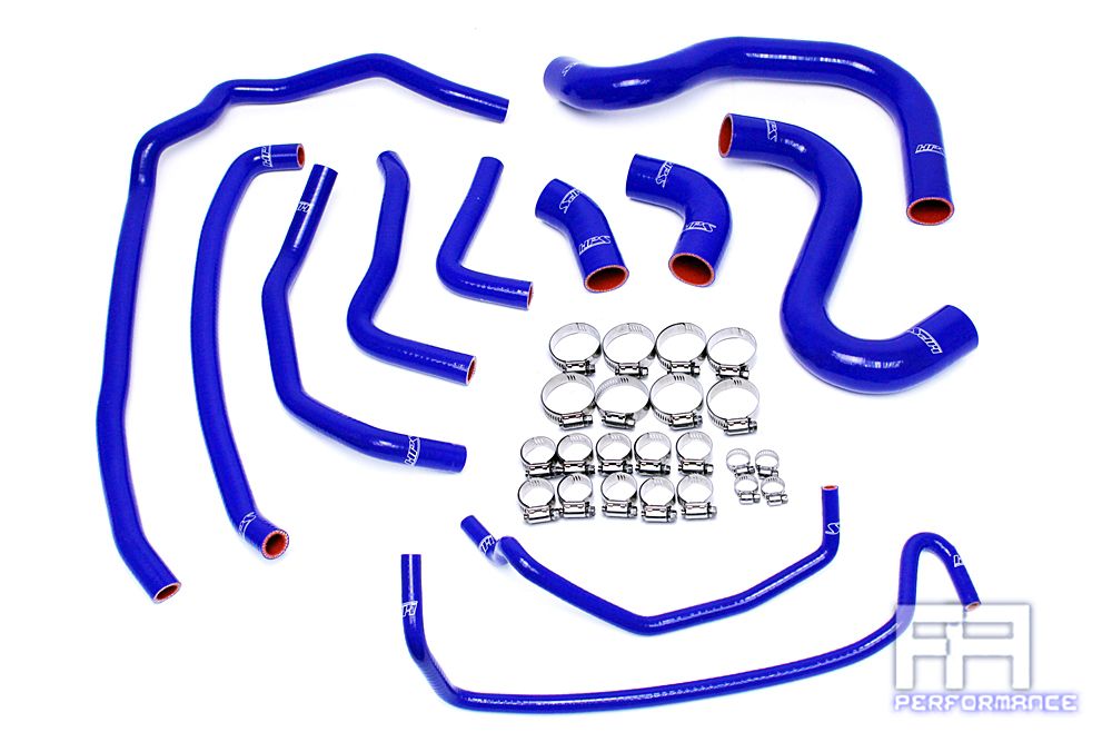 HPS Silicone Radiator + Heater Hose Kit For Ford 15-16 Mustang GT 5.0L V8 Blue