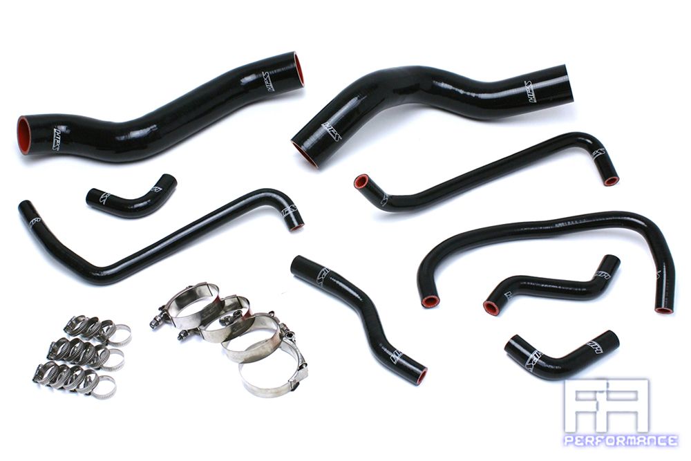 HPS Silicone Radiator Coolant + Heater Hose Kit For 13-14 Viper SRT-10 8.4 Black