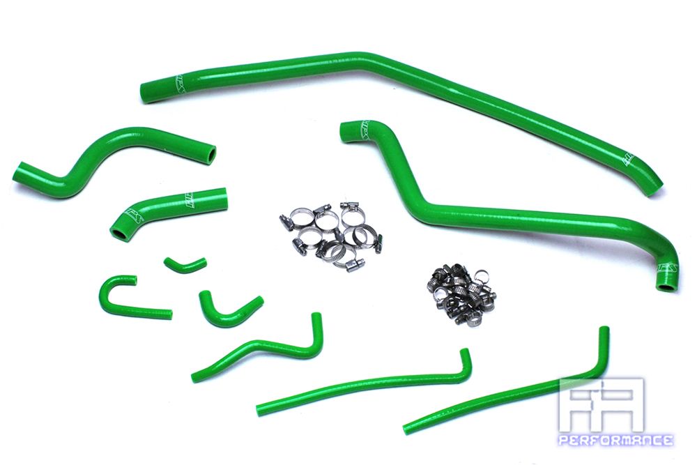HPS Reinforce Silicone Radiator Coolant Hose Kit For Kawasaki 04-09 KFX700 Green