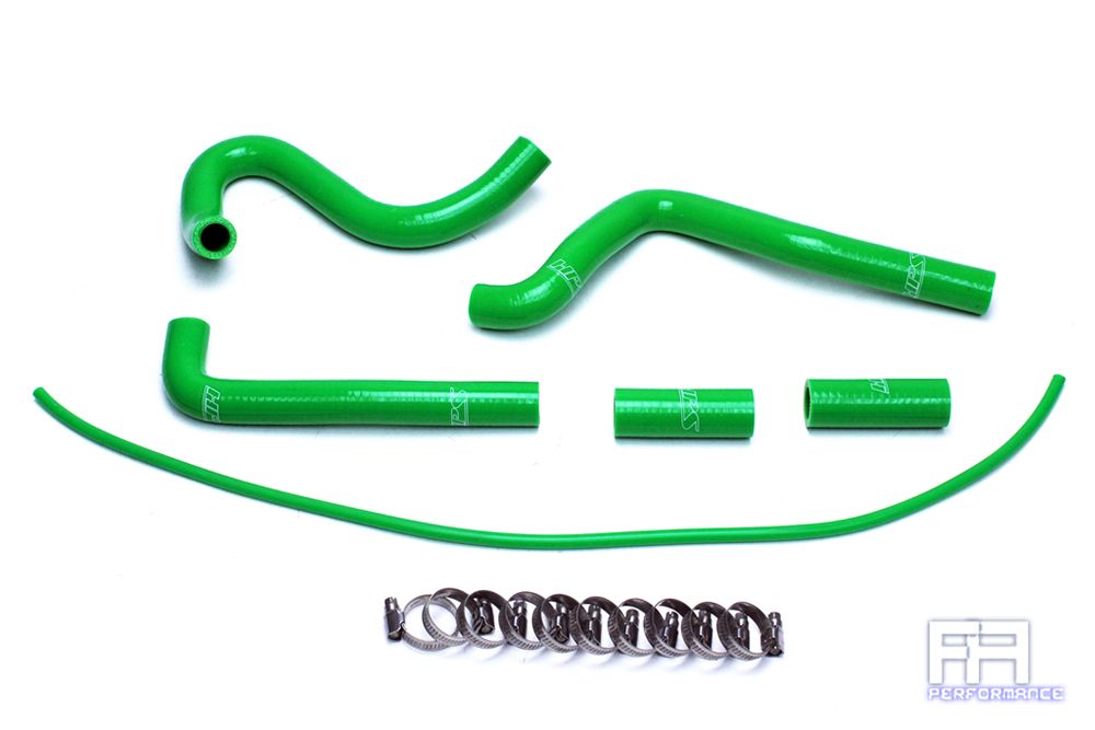 HPS Reinforced Silicone Radiator Coolant Hose Kit For Kawasaki 94-02 KX250 Green