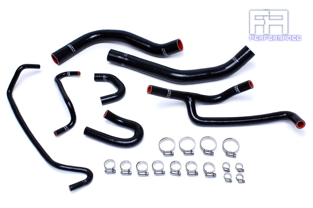 HPS Reinforced Silicone Radiator+Heater Hose For Ford 15-16 Mustang 3.7 V6 Black