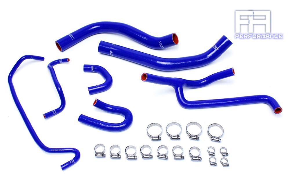 HPS Reinforced Silicone Radiator+Heater Hose For Ford 15-16 Mustang 3.7L V6 Blue