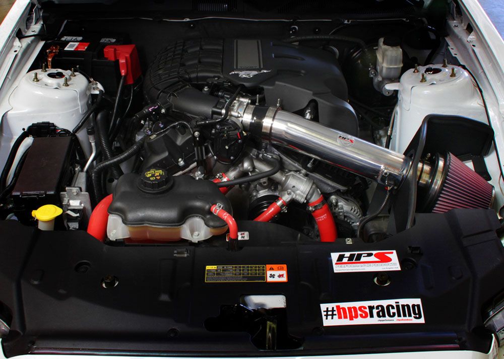HPS Reinforced Silicone Radiator+Heater Hose For Ford 15-16 Mustang 3.7L V6 Red
