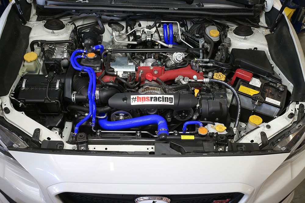 HPS Silicone Radiator Coolant Heater Hose Kit For 15-17 WRX STi 2.5L EJ25 Blue