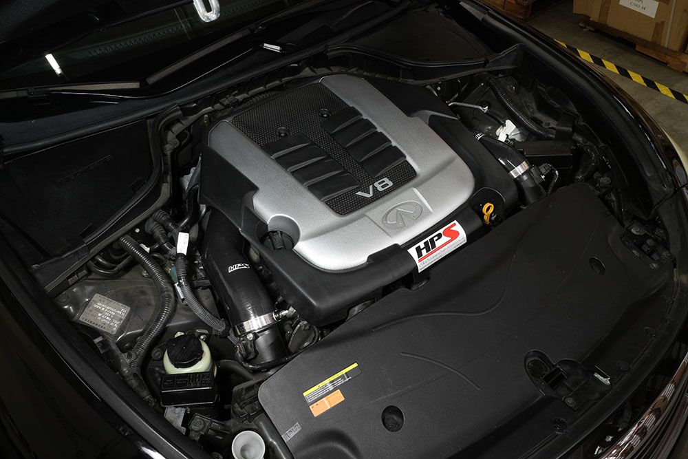 HPS Silicone Post MAF Air Intake Hose For Infiniti 11-13 M56 14-16 Q70 5.6 Black
