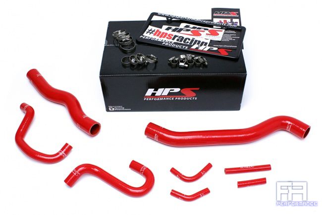 HPS Silicone Radiator Heater Hose Kit For 12-16 Genesis Coupe 3.8L V6 LHD Red
