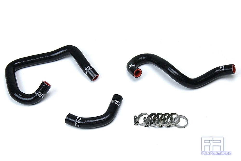 HPS Reinforced Silicone Heater Hose Kit For 93-98 Supra MK4 Turbo 2JZGTE Black