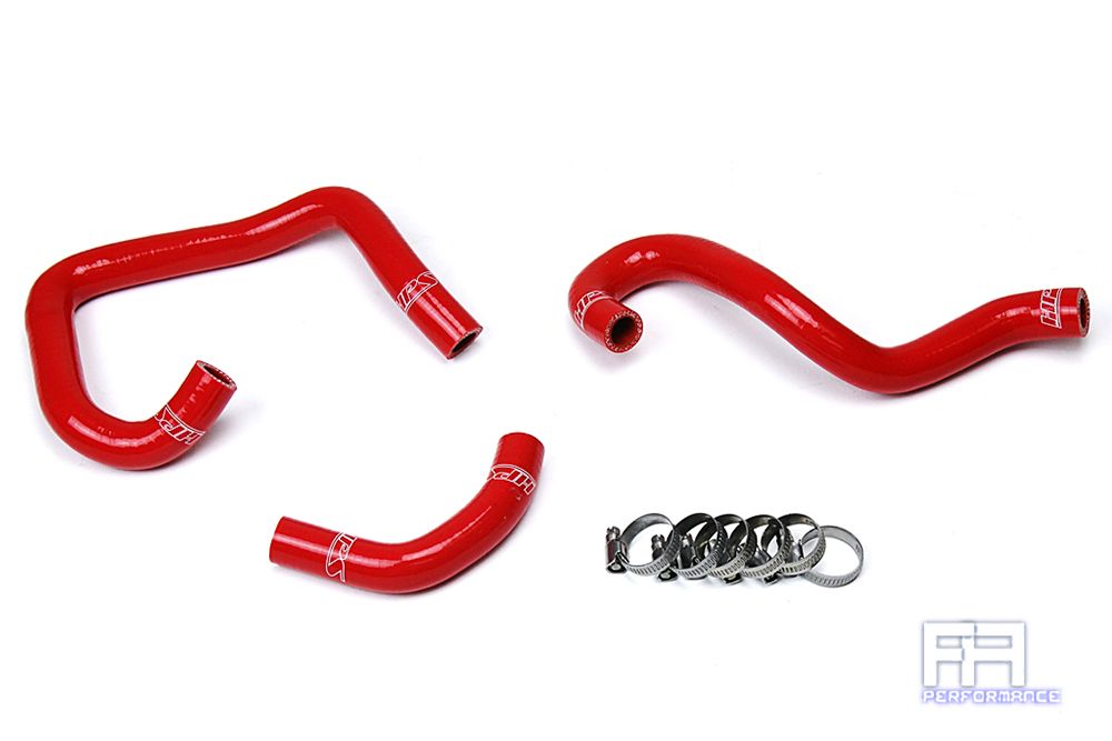 HPS Reinforced Silicone Heater Hose Kit For 93-98 Supra MK4 Turbo 2JZGTE - Red