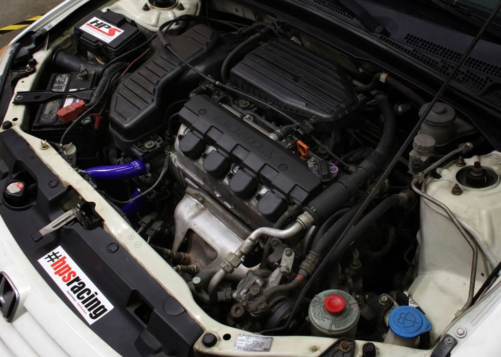 HPS Silicone Radiator Coolant Hose Kit For Honda 01-05 Civic 1.7 Auto Trans Blue