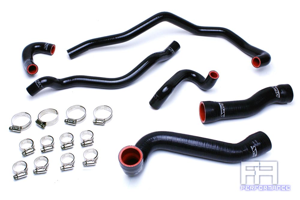 HPS Silicone Radiator + Heater Hose Kit For BMW 01-06 E46 M3 3.2L 3.2 LHD Black