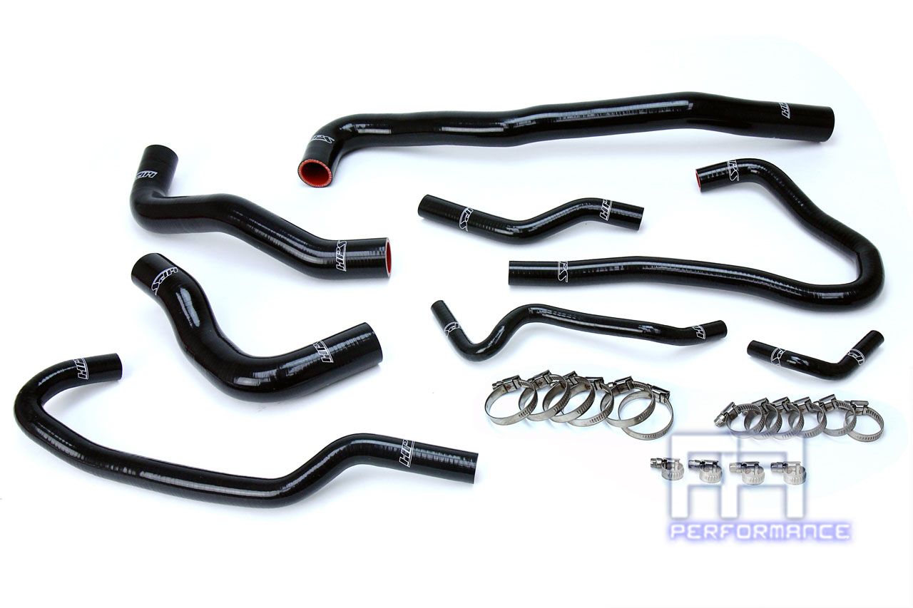 HPS Silicone Radiator + Heater Hose Kit For Mazda 16-17 MX-5 Miata ND 2.0L Black