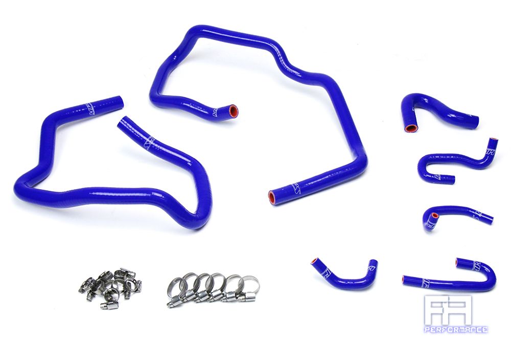 HPS Reinforced Silicone Heater Hose Kit For Toyota 10-14 FJ Cruiser 4.0L V6 Blue