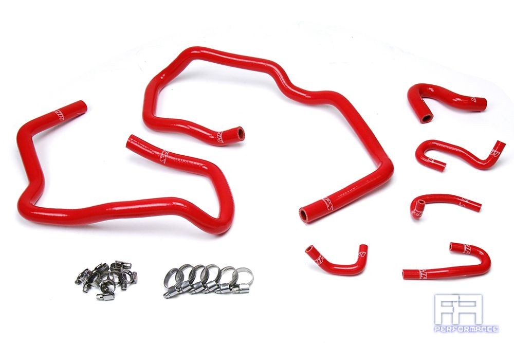 HPS Reinforced Silicone Heater Hose Kit For Toyota 10-14 FJ Cruiser 4.0L V6 Red