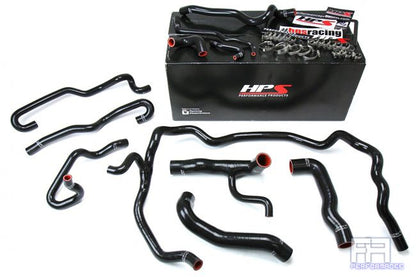 HPS Reinforce Silicone Radiator+Heater Hose Kit For BMW 04-05 530i E60 LHD Black
