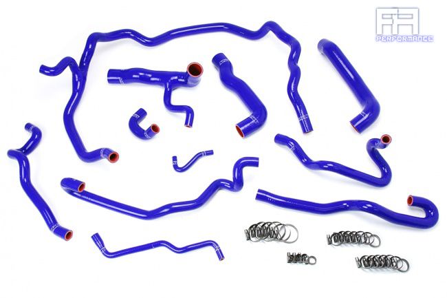 HPS Reinforced Silicone Radiator Heater Hose Kit For BMW 04-05 530i E60 LHD Blue
