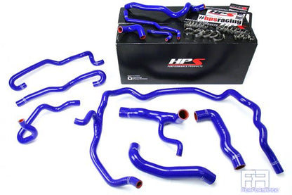 HPS Reinforced Silicone Radiator Heater Hose Kit For BMW 04-05 530i E60 LHD Blue