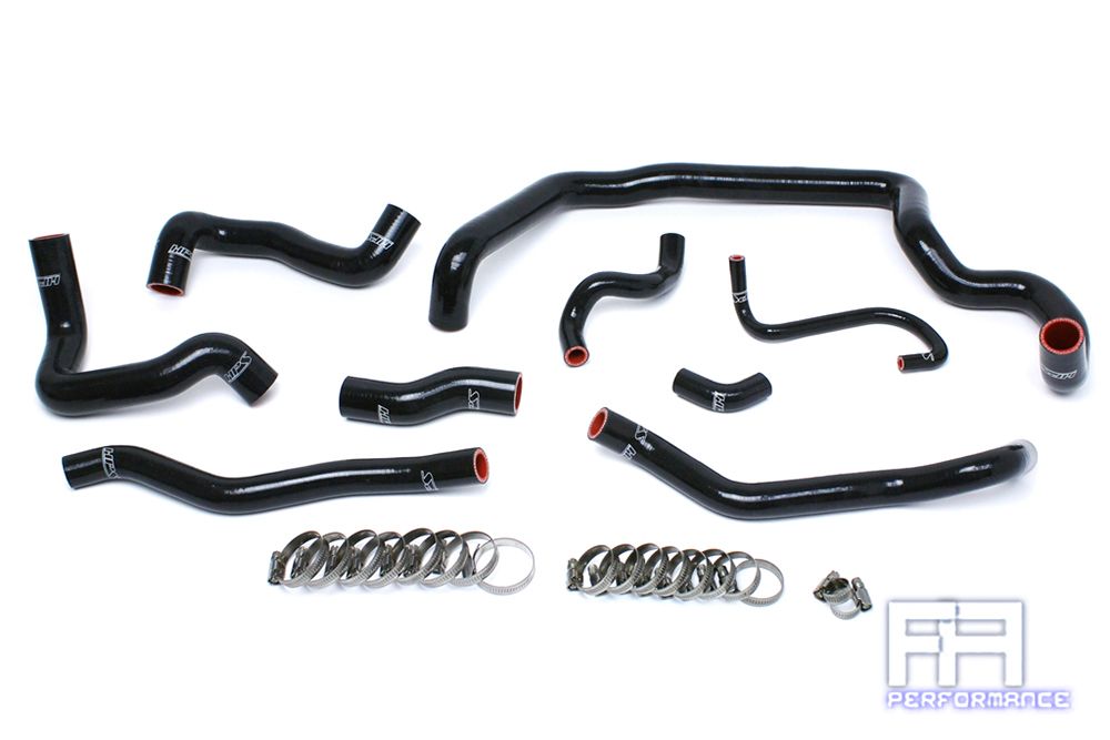 HPS Silicone Radiator+Heater Hose for 07-11 Cooper S R56 1.6L Turbo Manual Black