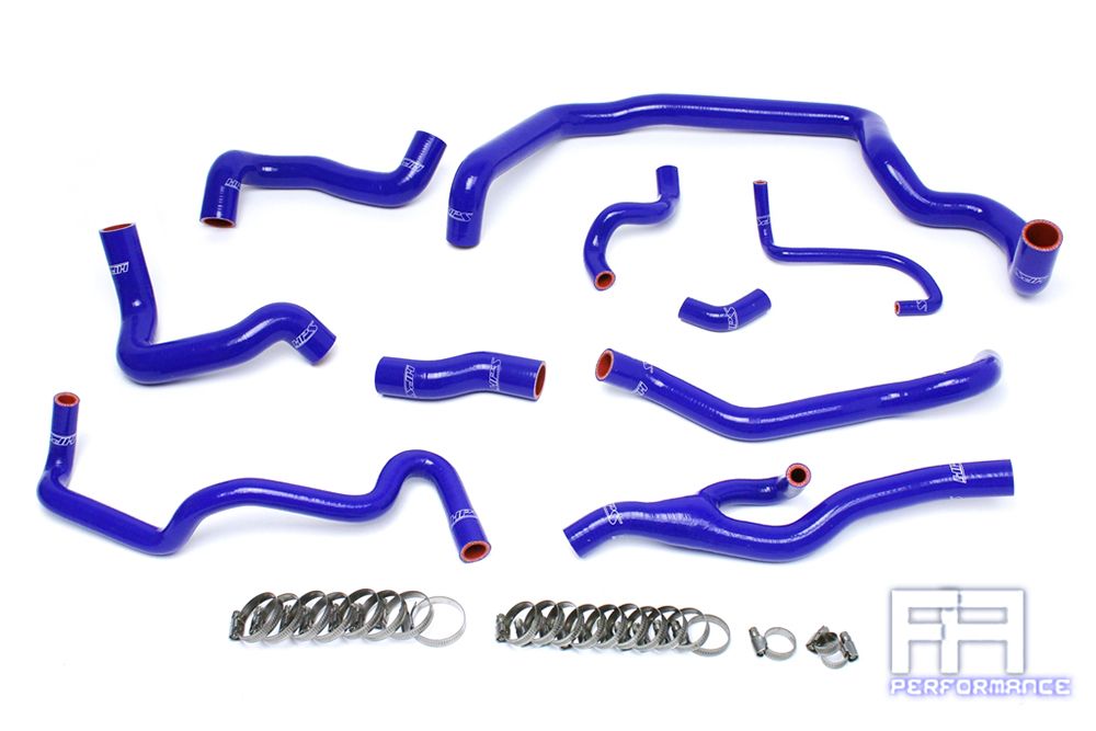 HPS Silicone Radiator + Heater Hose For 07-11 Cooper S R56 1.6L Turbo Auto Blue
