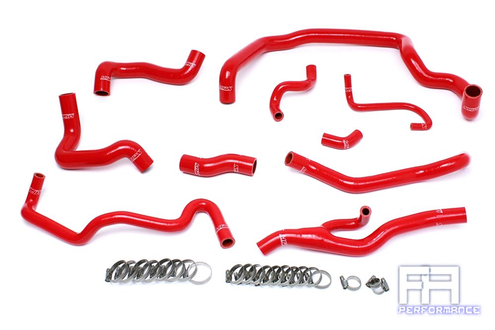 HPS Silicone Radiator + Heater Hose For 07-11 Cooper S R56 1.6L Turbo Auto Red
