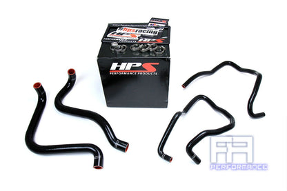 HPS Silicone Radiator + Heater Hose For Jeep 03-06 Wrangler TJ SE 2.4L LHD Black