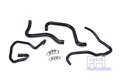HPS Silicone Radiator + Heater Hose For Jeep 03-06 Wrangler TJ SE 2.4L LHD Black
