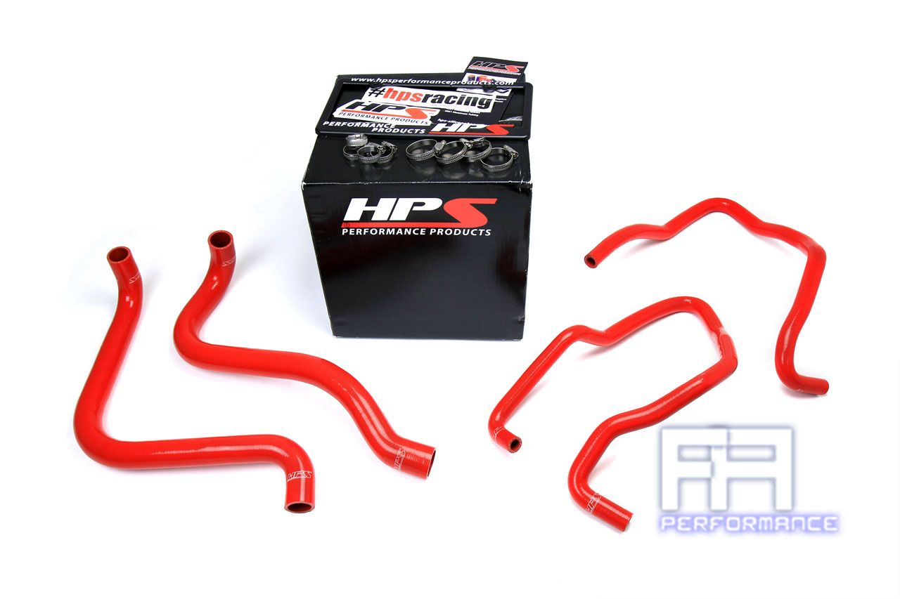 HPS Silicone Radiator + Heater Hose For Jeep 03-06 Wrangler TJ SE 2.4L LHD Red